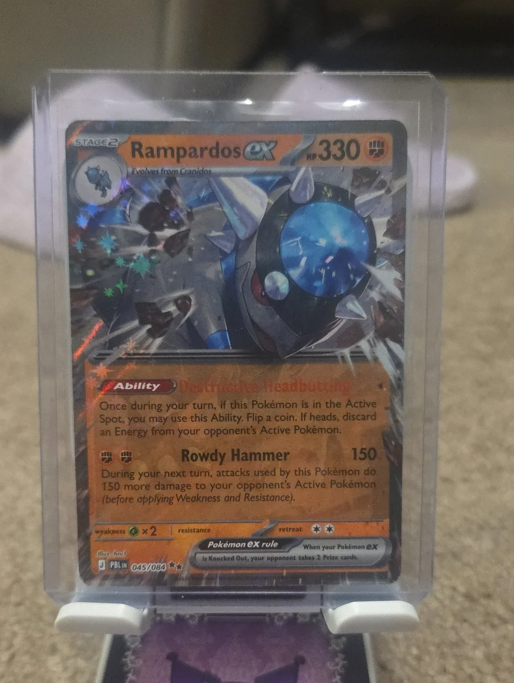 Rampardos EX (045/084)Holographic Pokémon Card